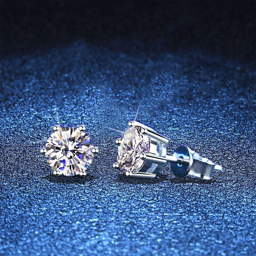 [Novalux]SIX-PRONG MOISSANITE EARRINGS