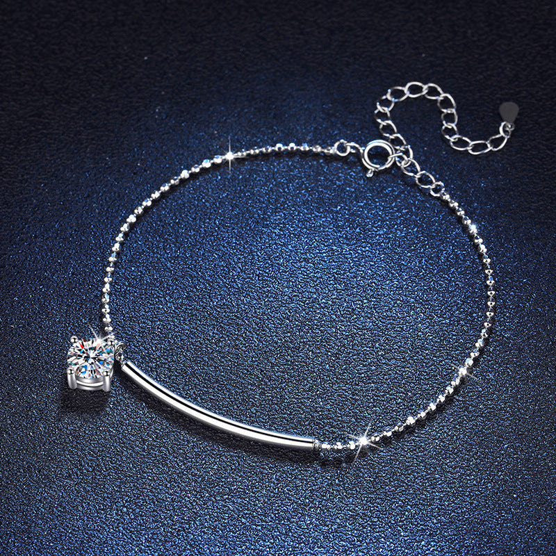 [Novalux]ELEGANT HALF-MOON CURVE MOISSANITE BRACELET