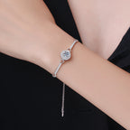 [Novalux]INTERLOCKING HEART & CIRCLE MOISSANITE BRACELET