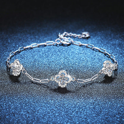[Novalux]TRIPLE-CLOVER MOISSANITE BRACELET