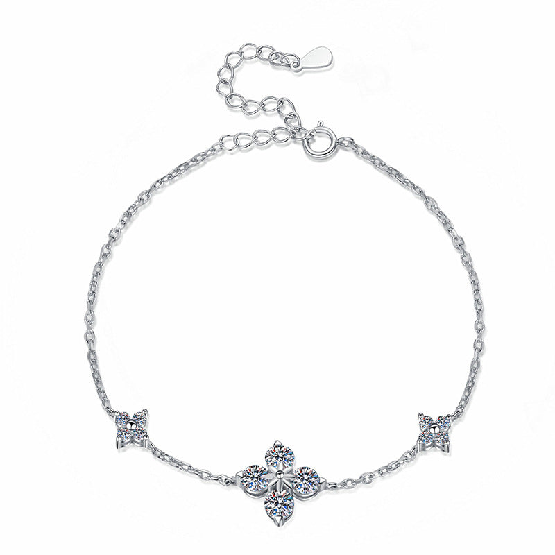 [Novalux]CLOVER LUCKY CHARM MOISSANITE BRACELET