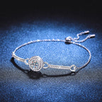 [Novalux]INTERLOCKING HEART & CIRCLE MOISSANITE BRACELET