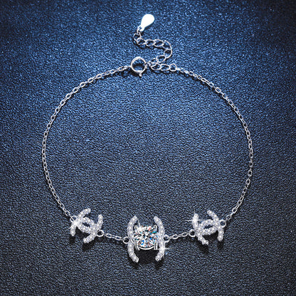 [Novalux]CLASSIC INTERLOCKING MOISSANITE BRACELET