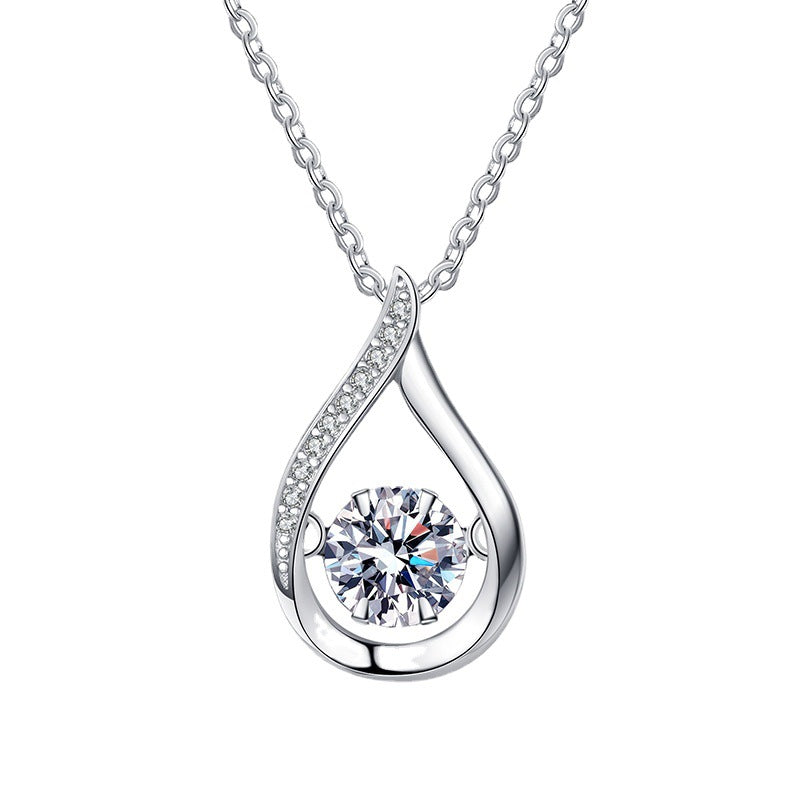 [Novalux]DANCING WATER DROP MOISSANITE NECKLACE