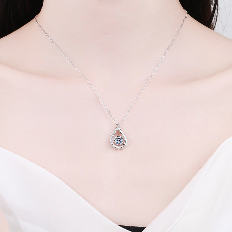 [Novalux]DANCING WATER DROP MOISSANITE NECKLACE