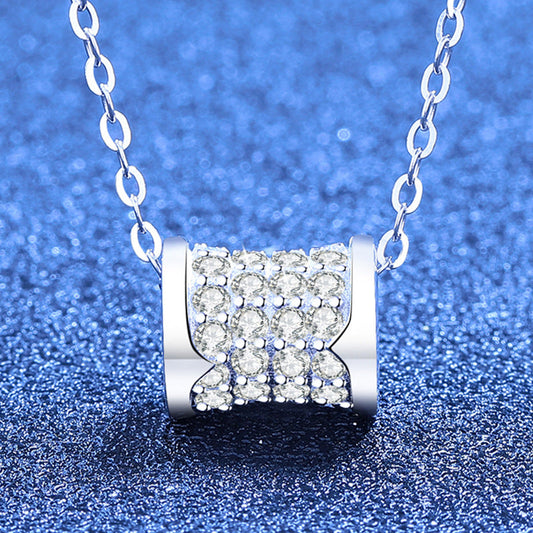 [Novalux]FULL-PAVE "HOURGLASS" MOISSANITE NECKLACE