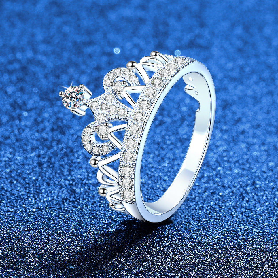 [Novalux]DREAMY CROWN MOISSANITE RING - 1.2CT ELEGANT PRINCESS STYLE