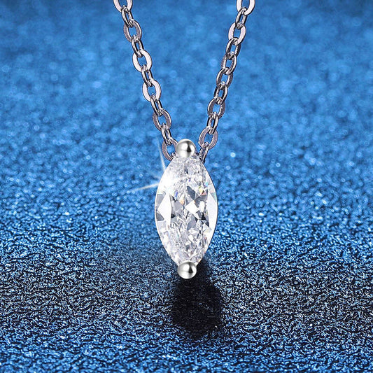 [Novalux]SOPHISTICATED MARQUISE-CUT MOISSANITE PENDANT NECKLACE