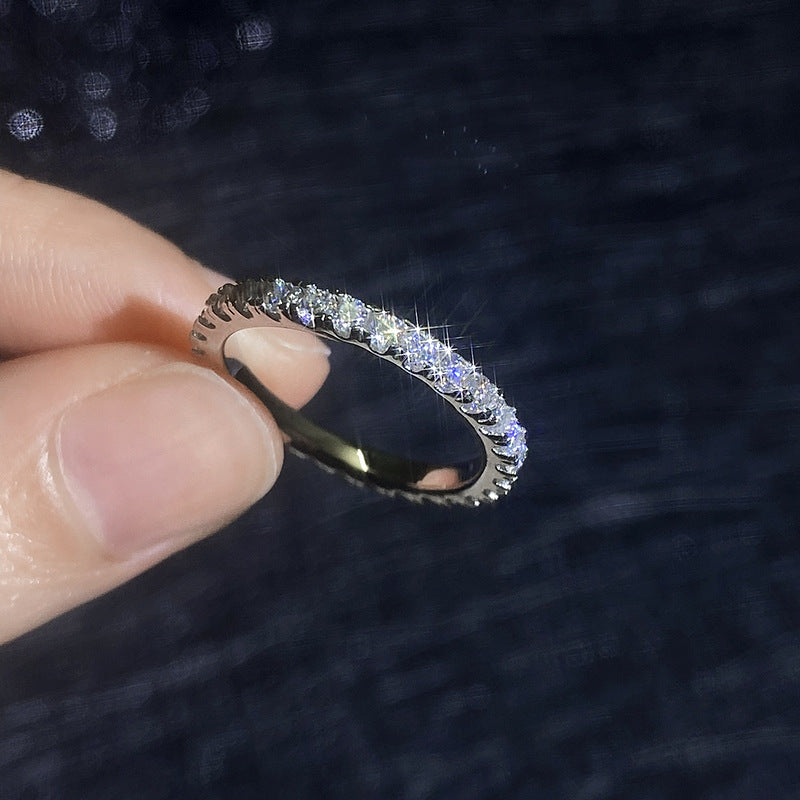 [Novalux]DAINTY 0.87CT FULL ETERNITY MOISSANITE RING