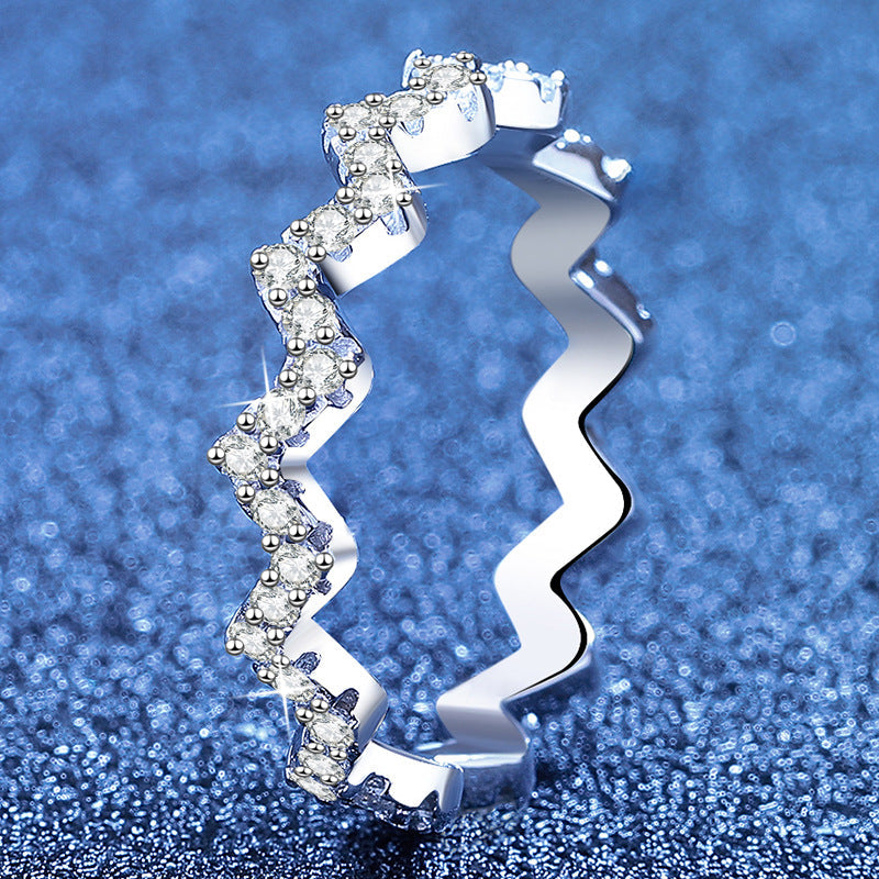 [Novalux]CHIC WAVY MOISSANITE ETERNITY RING