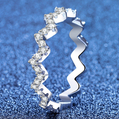[Novalux]CHIC WAVY MOISSANITE ETERNITY RING