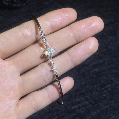 [Novalux]CLOVER & TWIN-STAR MOISSANITE BRACELET