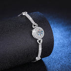 [Novalux]INTERLOCKING HEART & CIRCLE MOISSANITE BRACELET