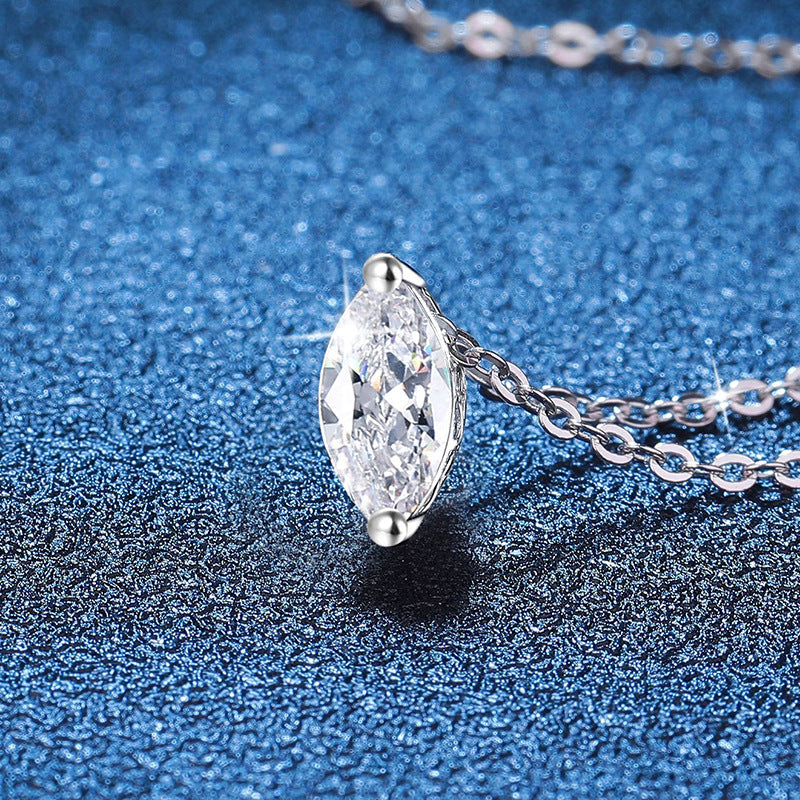 [Novalux]SOPHISTICATED MARQUISE-CUT MOISSANITE PENDANT NECKLACE