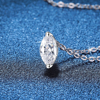 [Novalux]SOPHISTICATED MARQUISE-CUT MOISSANITE PENDANT NECKLACE