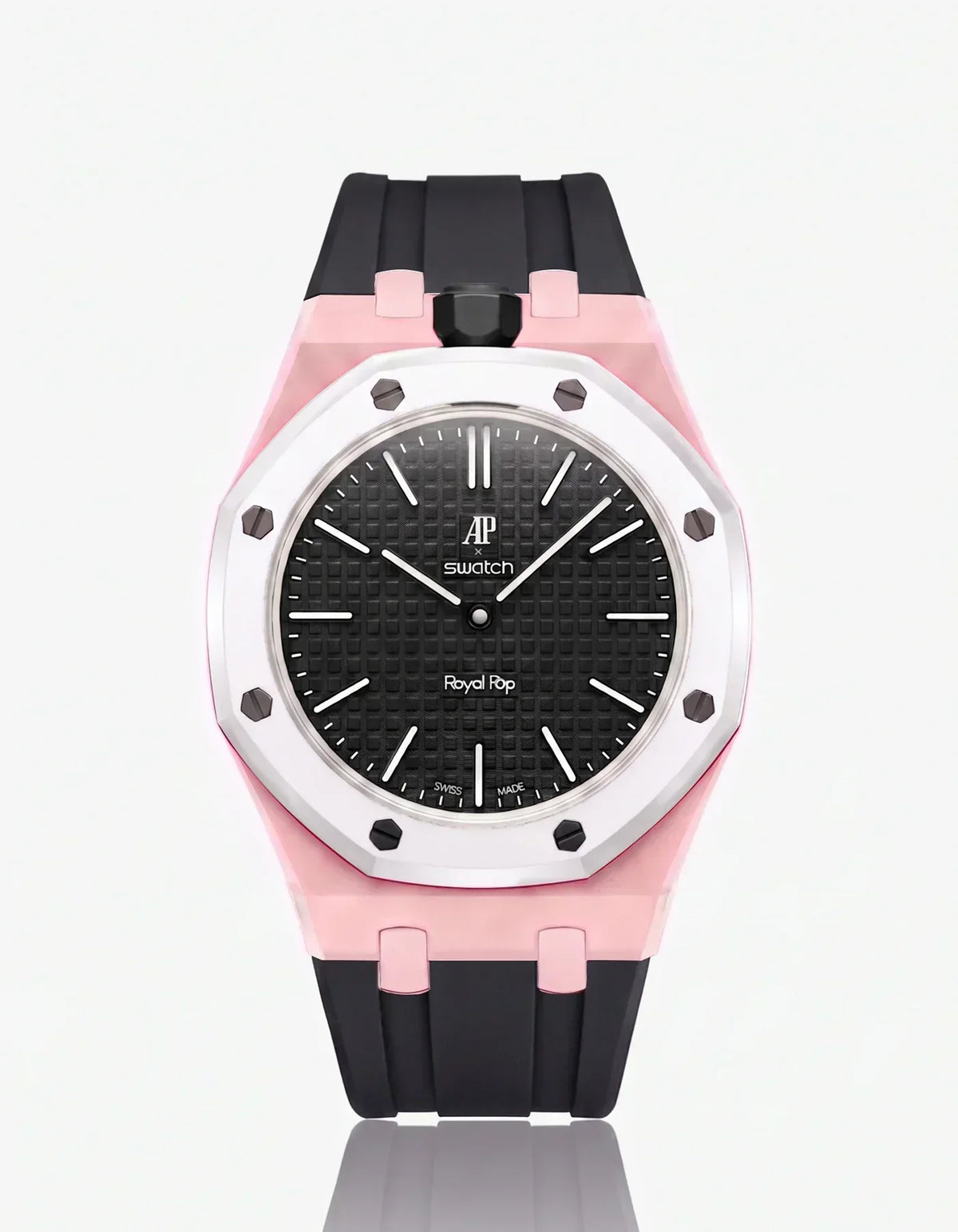 Silicone Strap & Case Royal Pop Ocho Negro(Customize  Colors)
