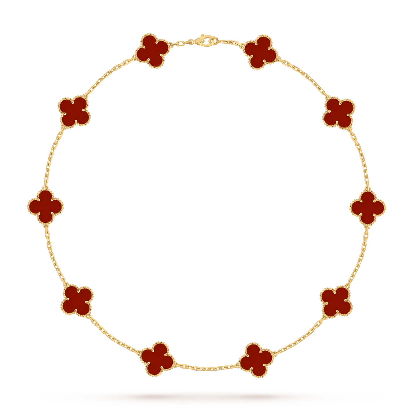 [Novalux]CLASSIC LUCKY 10-MOTIF CLOVER NECKLACE GOLD COLLECTION