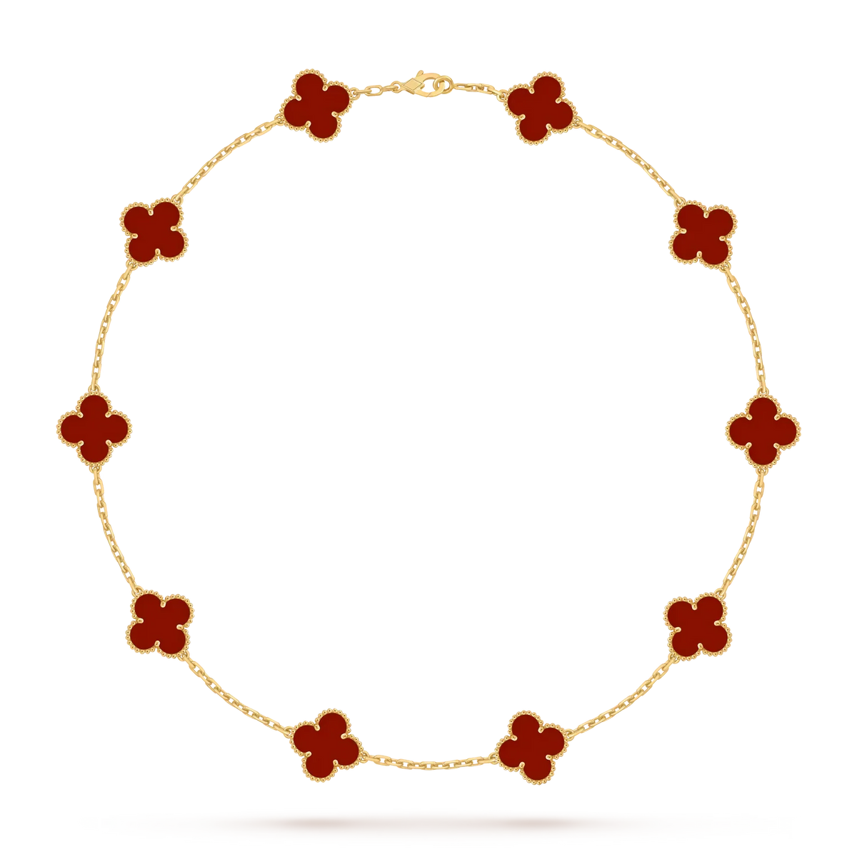 [Novalux]CLASSIC LUCKY 10-MOTIF CLOVER NECKLACE GOLD COLLECTION