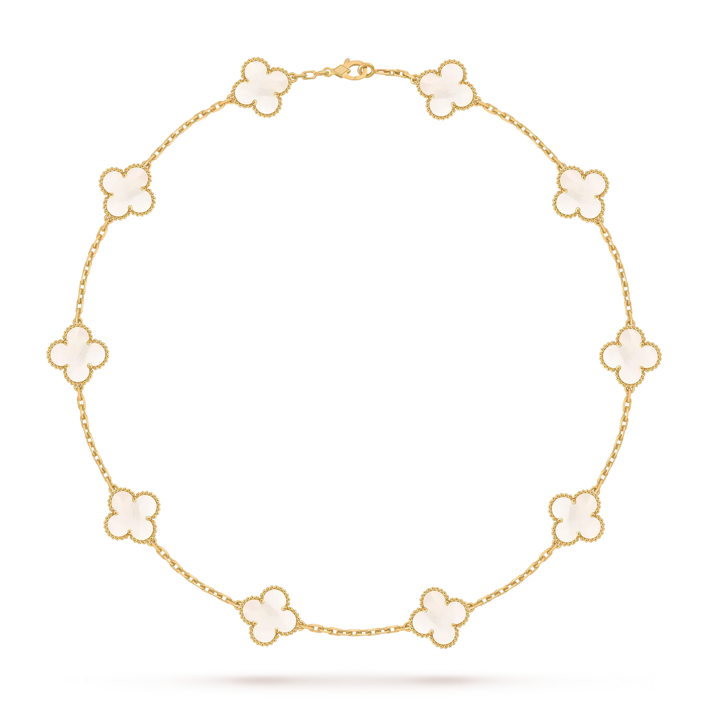 [Novalux]CLASSIC LUCKY 10-MOTIF CLOVER NECKLACE GOLD COLLECTION