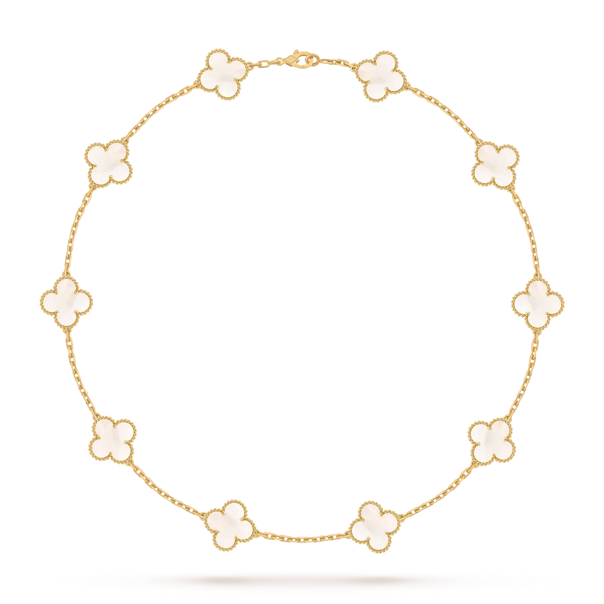 [Novalux]CLASSIC LUCKY 10-MOTIF CLOVER NECKLACE GOLD COLLECTION