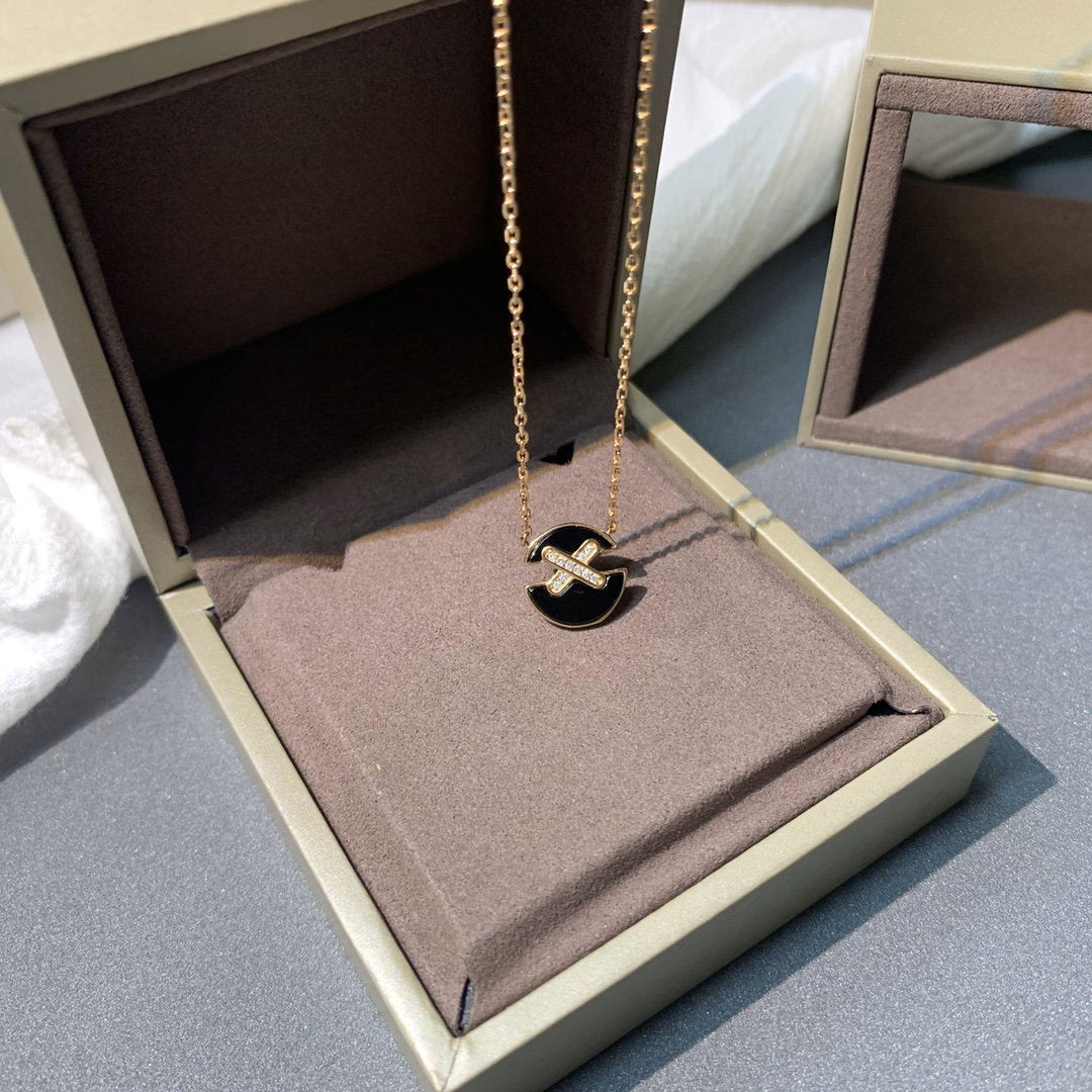 [Novalux]JEUX DE ROSE GOLD DIAMOND NECKLACE