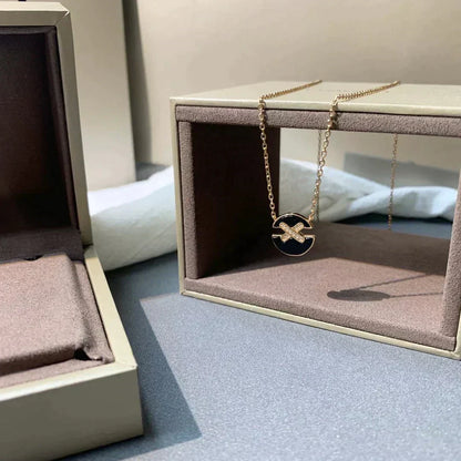 [Novalux]JEUX DE ROSE GOLD DIAMOND NECKLACE