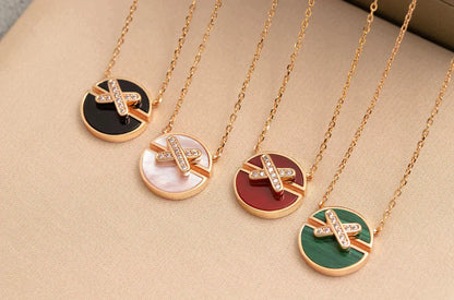 [Novalux]JEUX DE ROSE GOLD DIAMOND NECKLACE