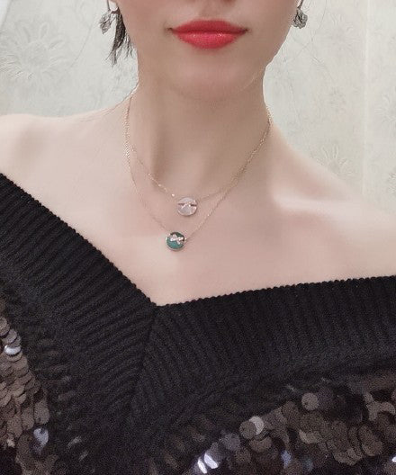 [Novalux]JEUX DE ROSE GOLD DIAMOND NECKLACE
