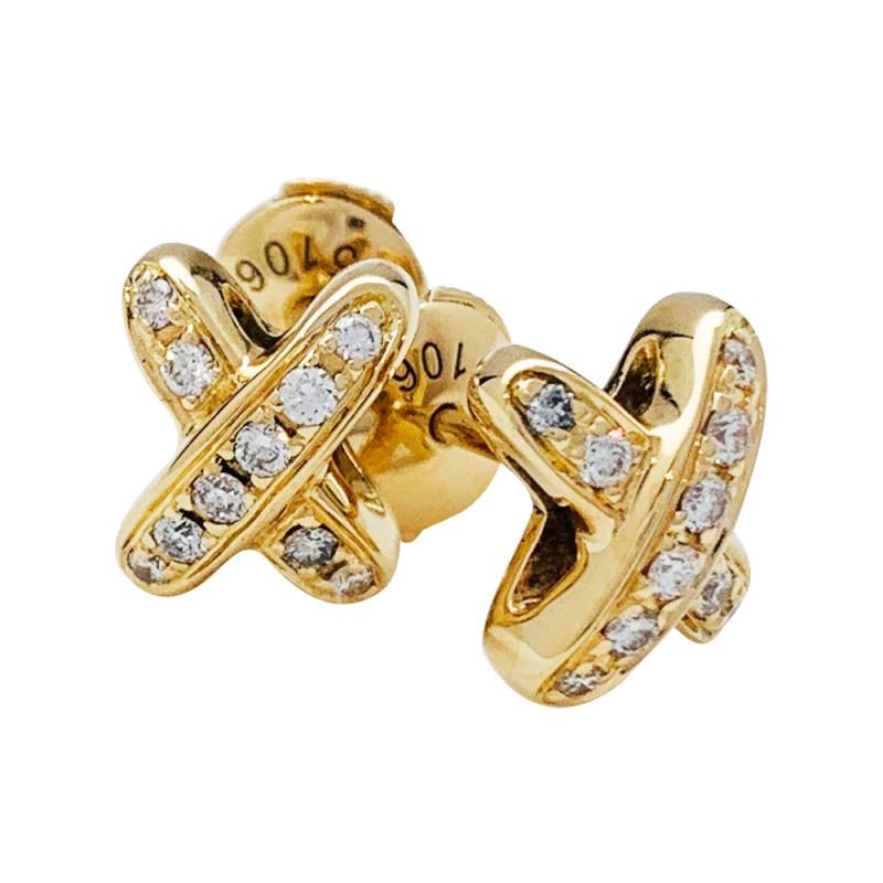 [Novalux]JEUX DE GOLD DIAMOND EARRINGS