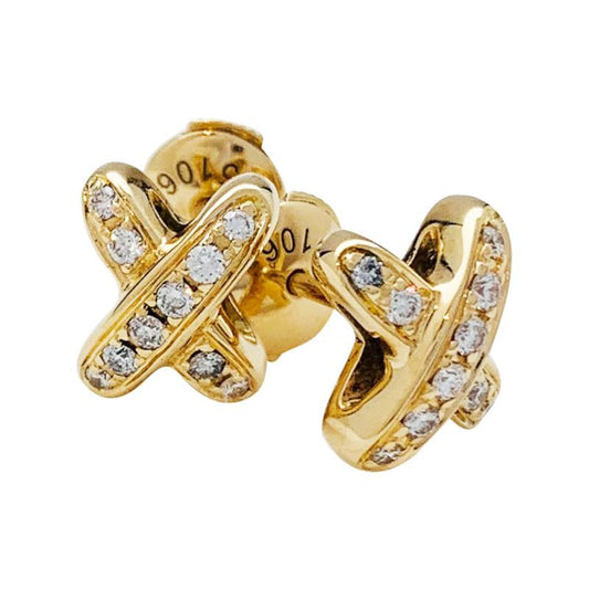 [Novalux]JEUX DE GOLD DIAMOND EARRINGS