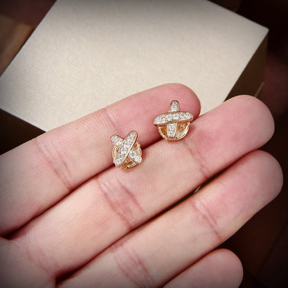 [Novalux]JEUX DE GOLD DIAMOND EARRINGS
