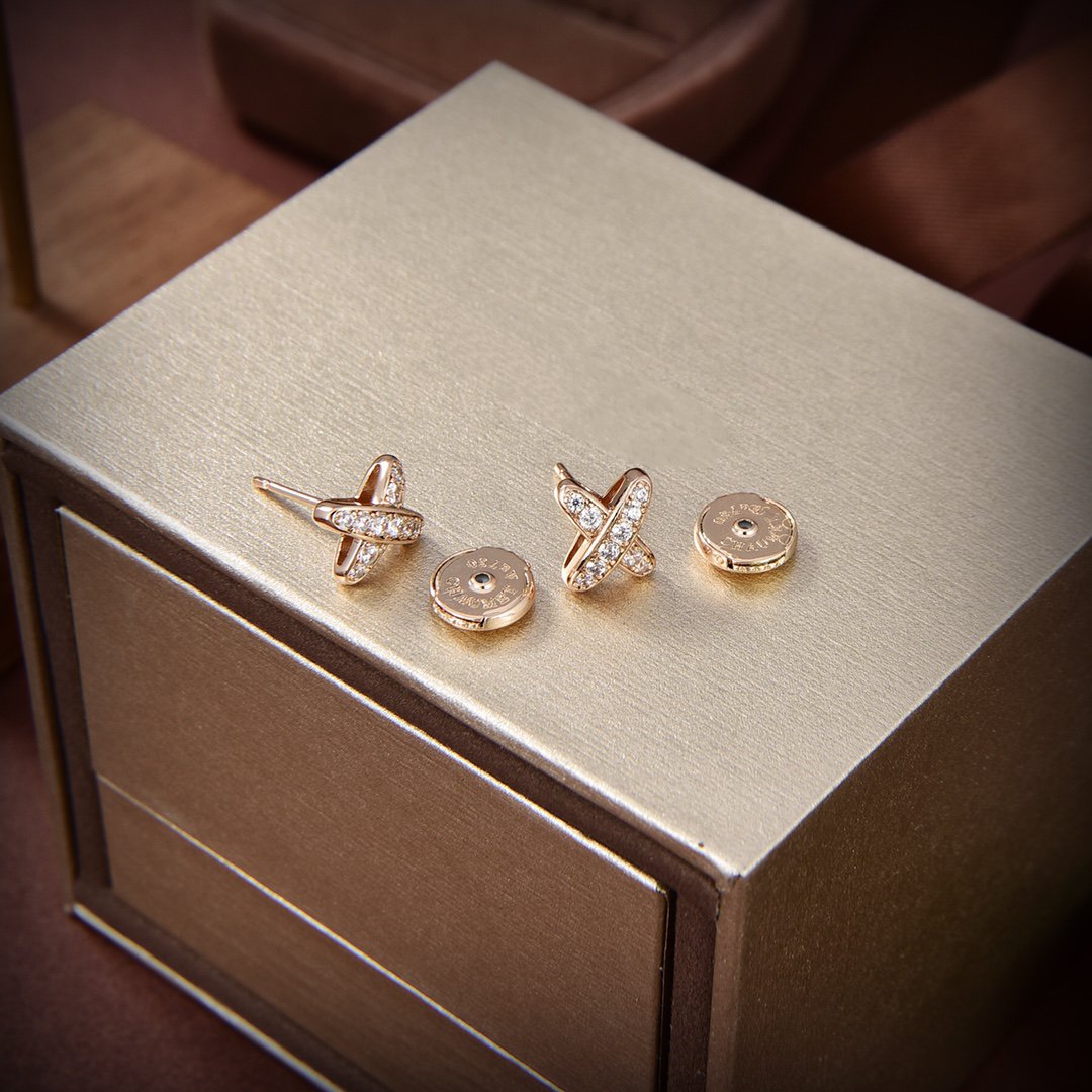 [Novalux]JEUX DE GOLD DIAMOND EARRINGS