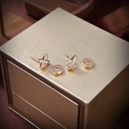 [Novalux]JEUX DE GOLD DIAMOND EARRINGS