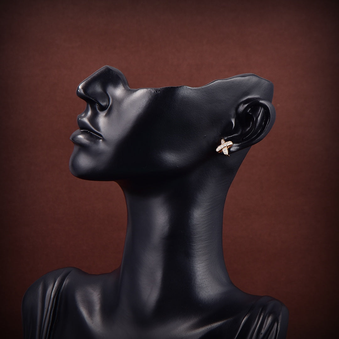 [Novalux]JEUX DE GOLD DIAMOND EARRINGS
