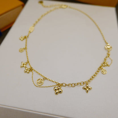 [Novalux]BLOOMING SUPPLE NECKLACE BRASS