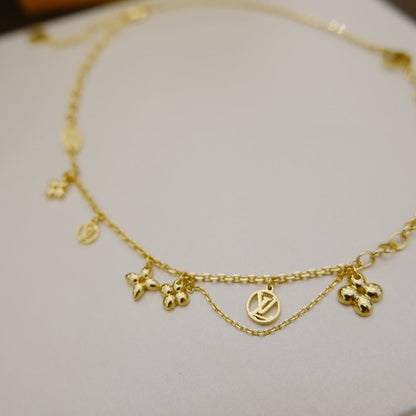 [Novalux]BLOOMING SUPPLE NECKLACE BRASS