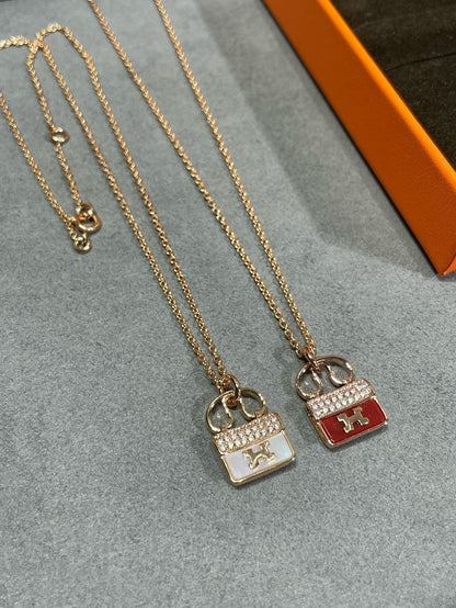 [Novalux]H CIRCE MOISSANITE PENDANT NECKLACE GOLD