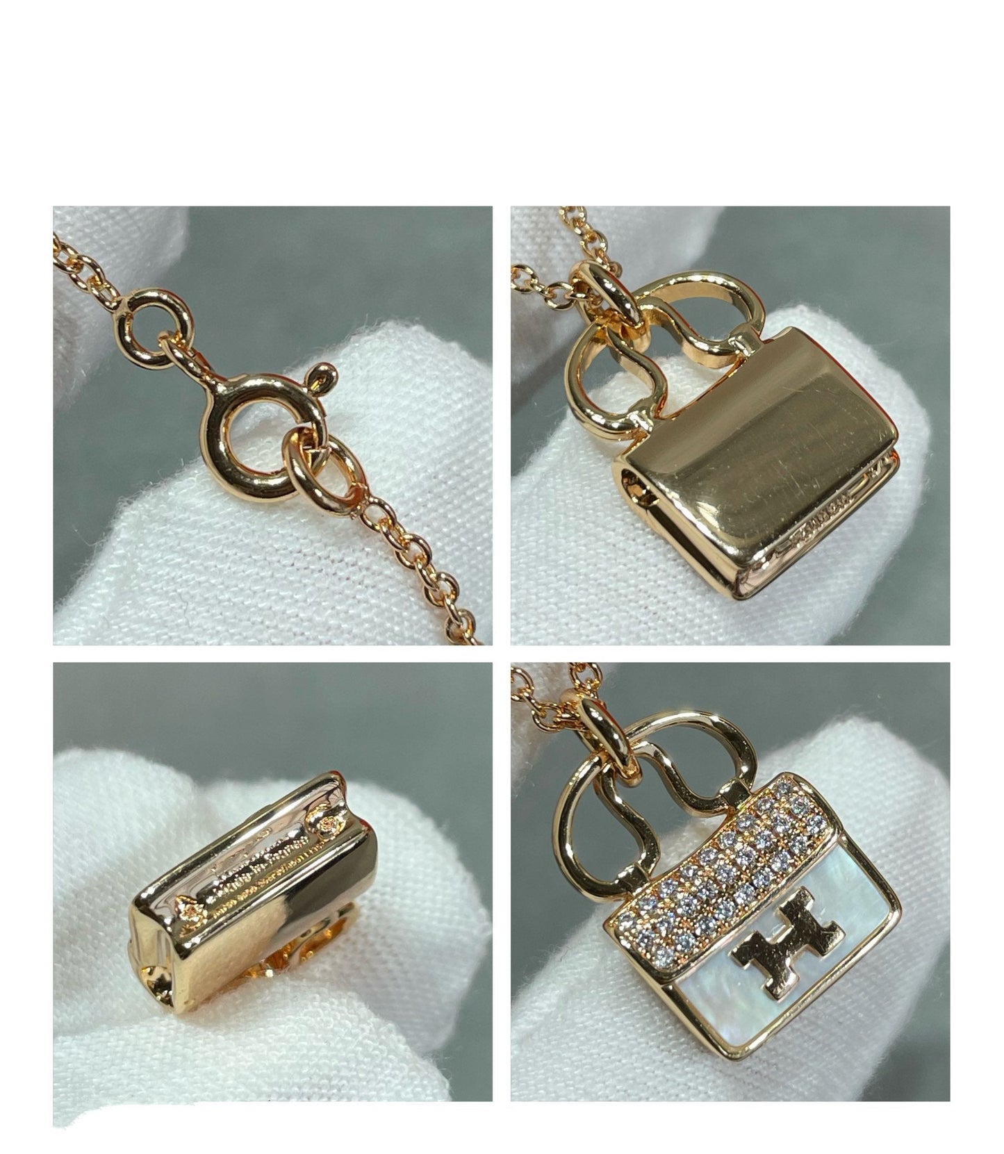 [Novalux]H CIRCE MOISSANITE PENDANT NECKLACE GOLD
