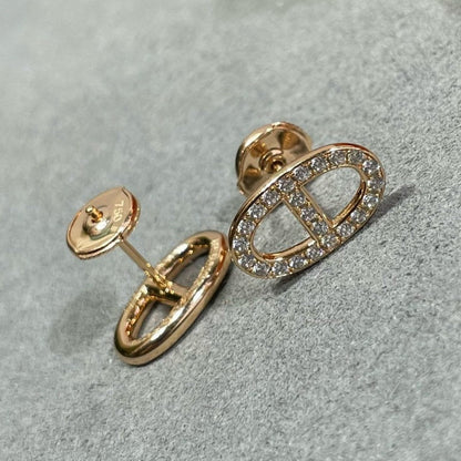 [Novalux]HM FULL DIAMOND PIG NOSE STUD EARRINGS