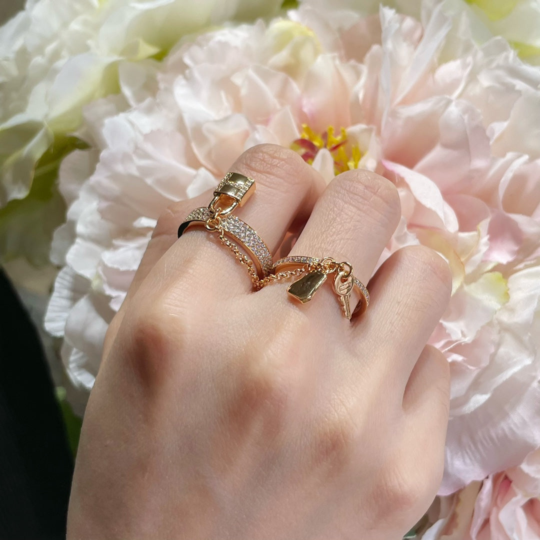 [Novalux]HM KELLY CLOCHETTE DOUBLE RING IN  WITH DIAMONDS