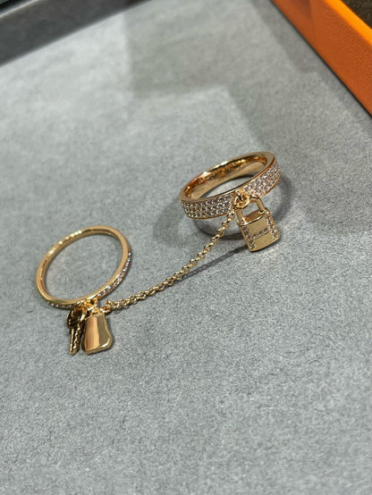[Novalux]HM KELLY CLOCHETTE DOUBLE RING IN  WITH DIAMONDS