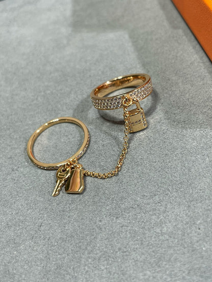 [Novalux]HM KELLY CLOCHETTE DOUBLE RING IN  WITH DIAMONDS