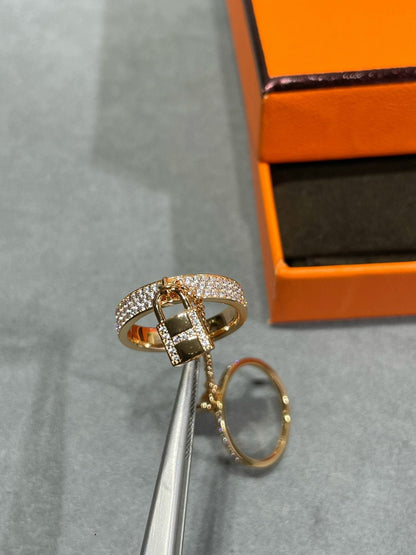 [Novalux]HM KELLY CLOCHETTE DOUBLE RING IN  WITH DIAMONDS