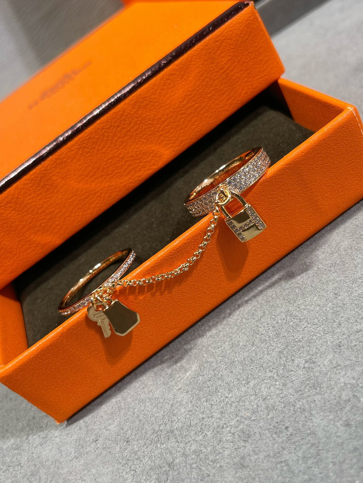 [Novalux]HM KELLY CLOCHETTE DOUBLE RING IN  WITH DIAMONDS