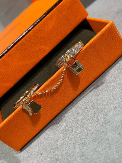 [Novalux]HM KELLY CLOCHETTE DOUBLE RING IN  WITH DIAMONDS