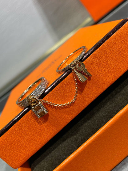 [Novalux]HM KELLY CLOCHETTE DOUBLE RING IN  WITH DIAMONDS