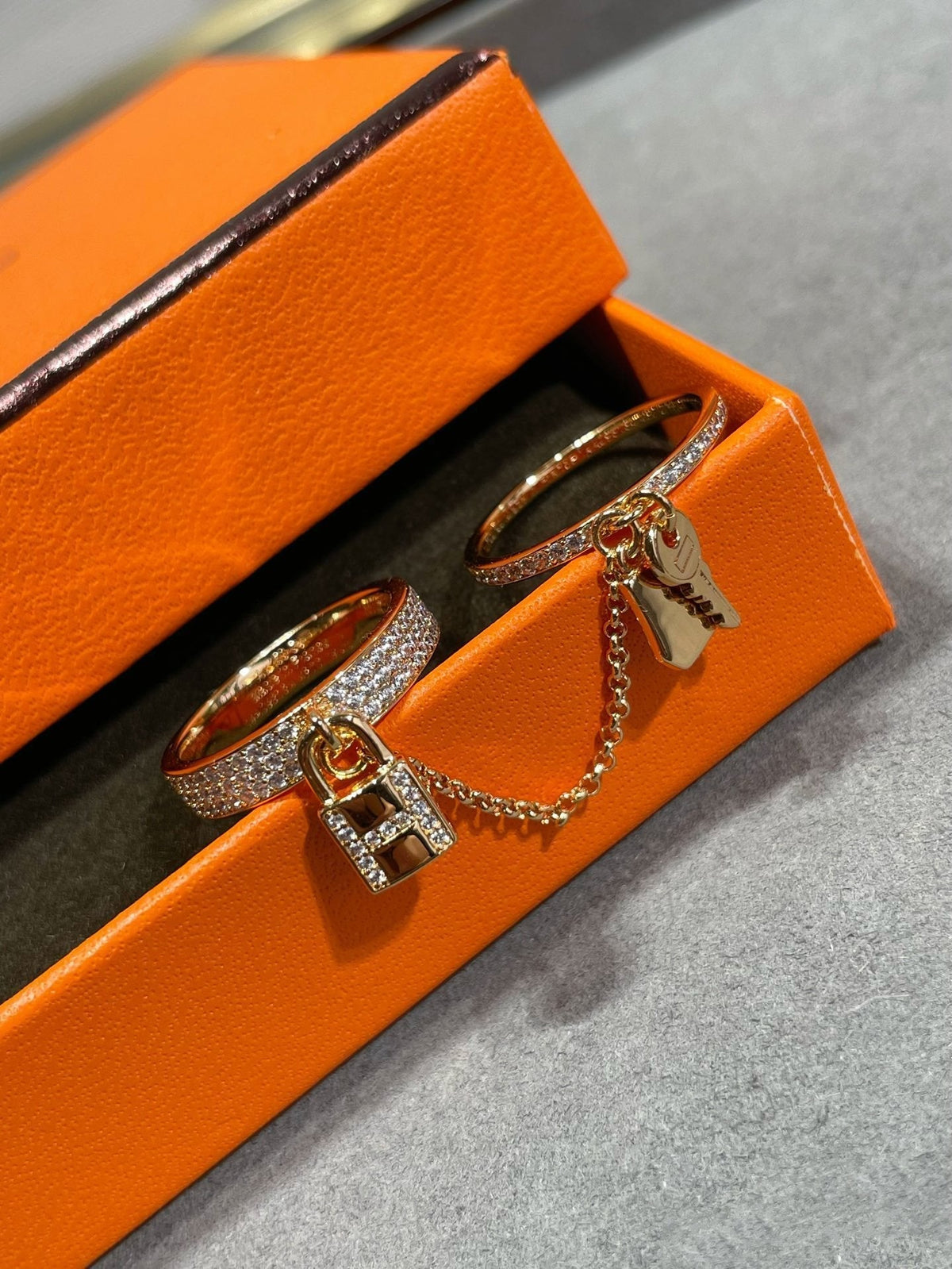 [Novalux]HM KELLY CLOCHETTE DOUBLE RING IN  WITH DIAMONDS