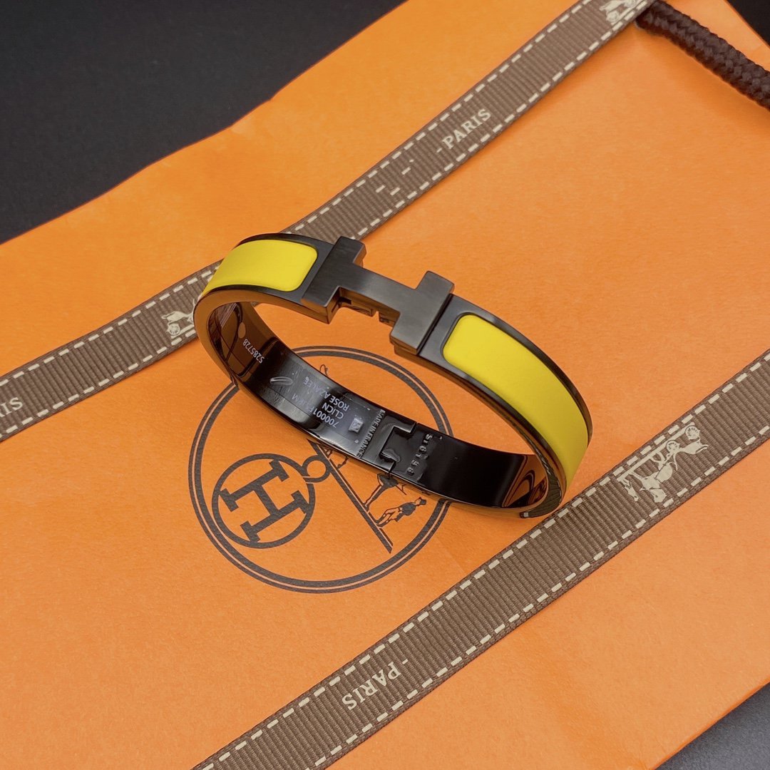 [Novalux]CLIC HM SO BLACK YELLOW BRACELET