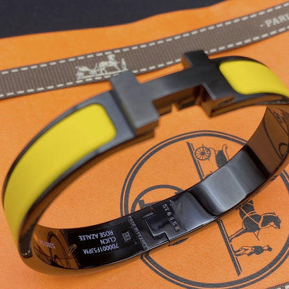 [Novalux]CLIC HM SO BLACK YELLOW BRACELET