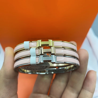 [Novalux]CLASSIC HM CLIC  PINK 8MM ENAMEL BRACELET